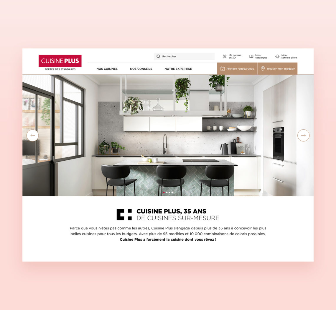 Cuisine Plus webdesign et direction artistique