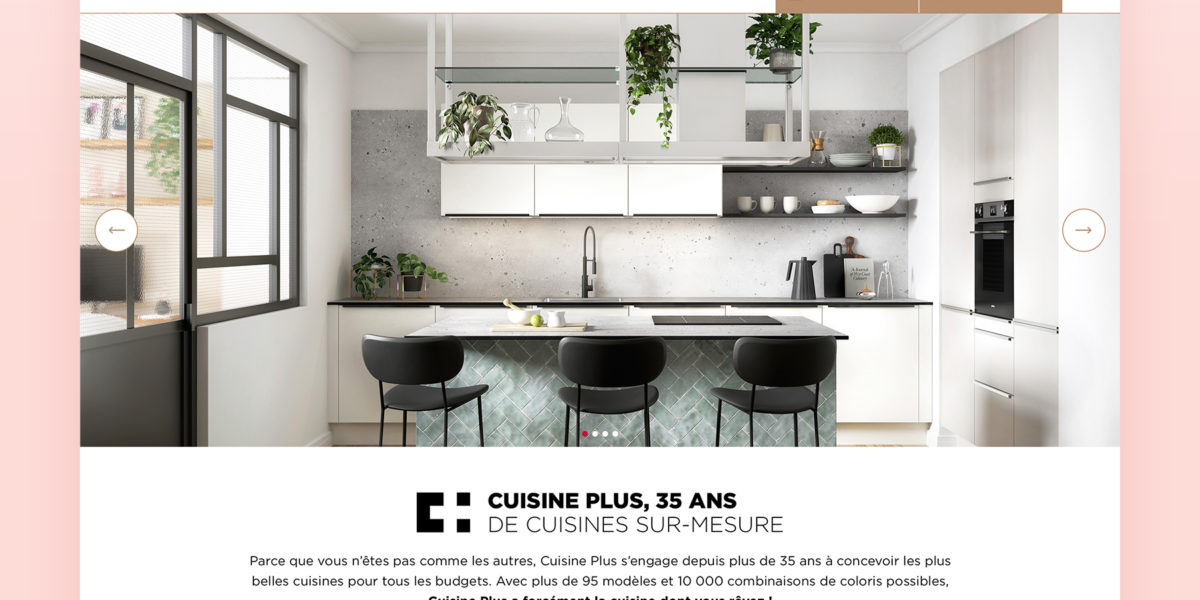 Cuisine Plus webdesign et direction artistique