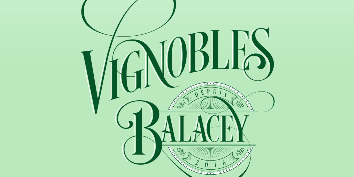 Vignobles Balacey, depuis 2016. Identité graphique. Vignobles chablis et petit chablis dans l'Yonne
